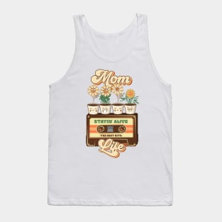 Mothers day plant  lover groovy cassette Retro mom life Tank Top
